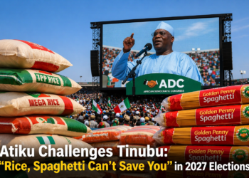 Atiku Challenges Tinubu: “Rice, Spaghetti Can’t Save You” in 2027 Elections