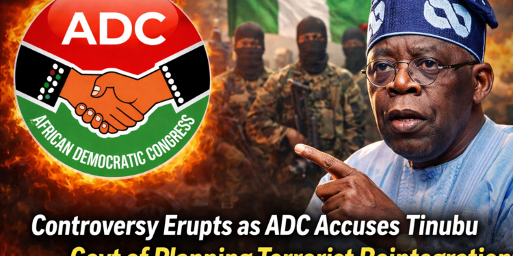 Controversy Erupts as ADC Accuses Tinubu Govt of Planning Terrorist Reintegration