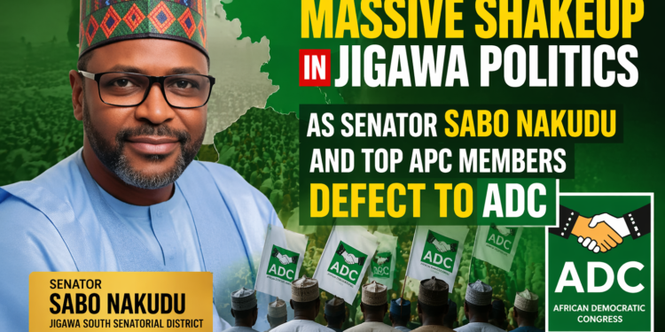 Massive Shakeup in Jigawa Politics as Senator Sabo Nakudu and Top APC Members Defect to ADC