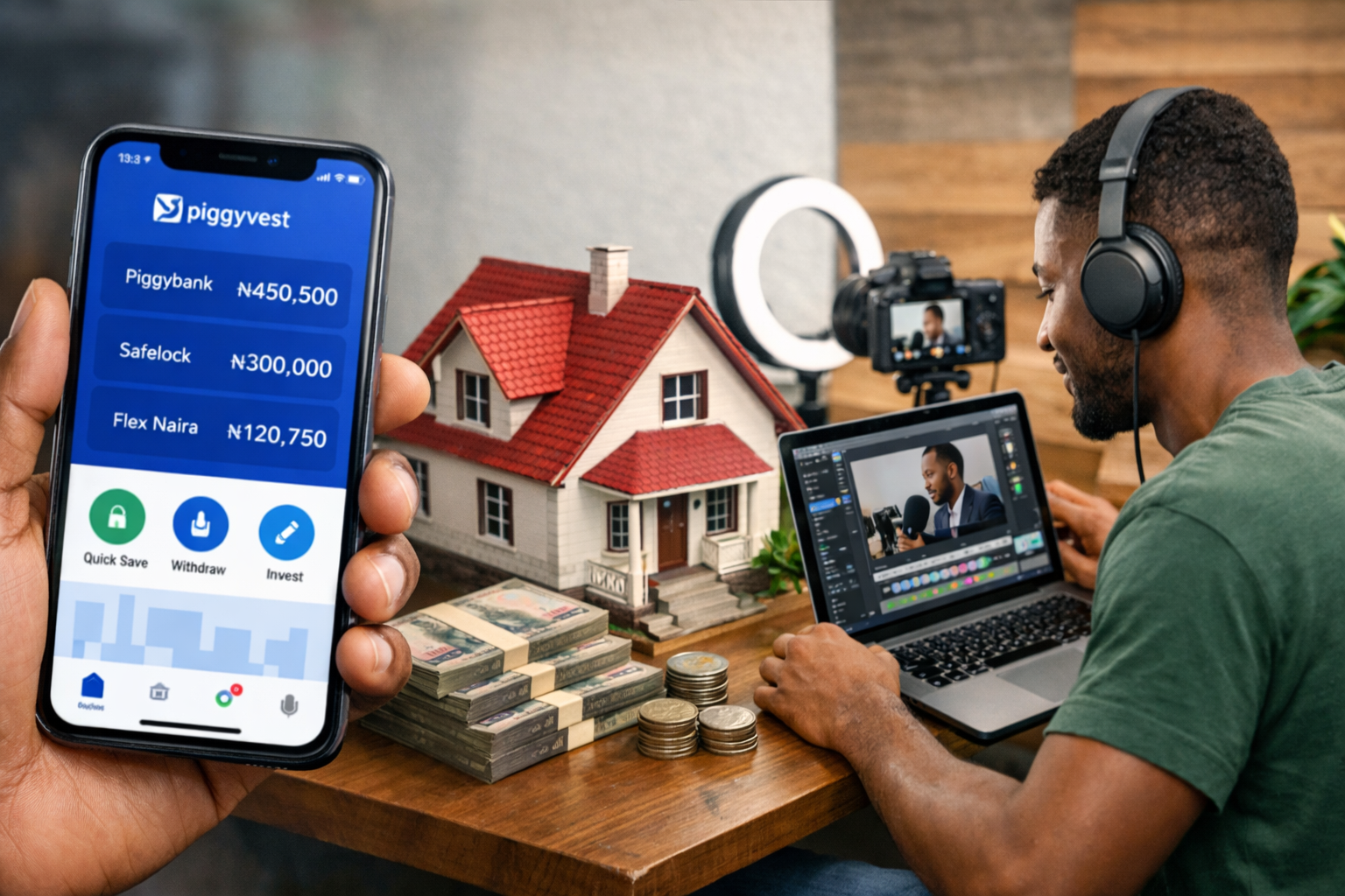 Collage of passive income sources in Nigeria