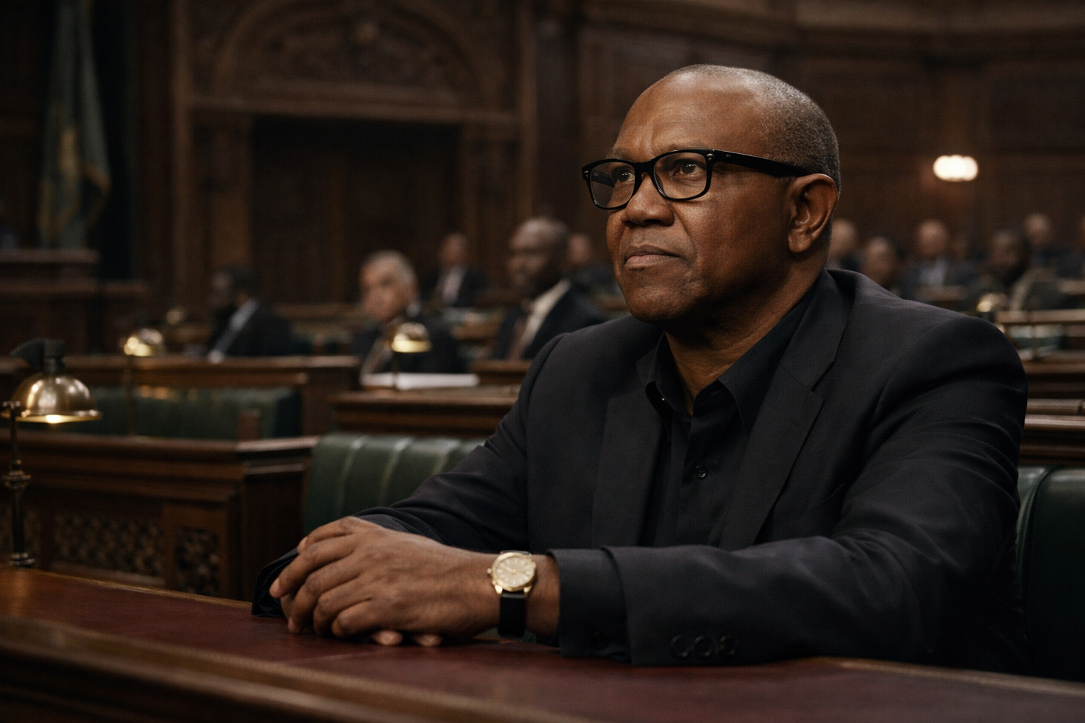 Peter Obi in a parliamentary chamber